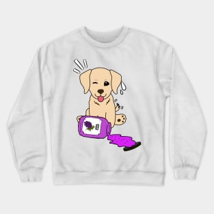 Naughty Golden Retriever Spills a jar of grape jam! Crewneck Sweatshirt